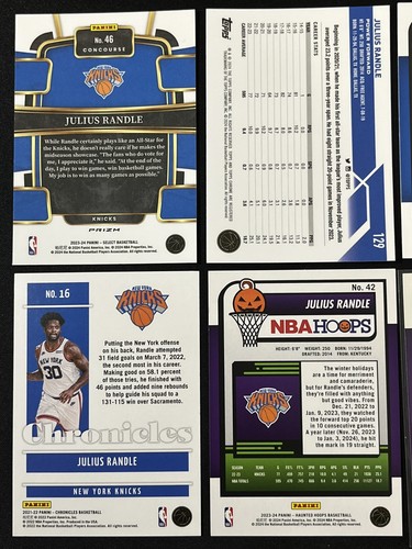 6 Card Basketball Lot Julius Randle New York Knicks Select Prizm , Chrome & More - Picture 5 of 6