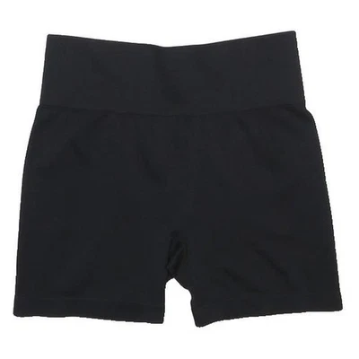 WORKOUT Short Femme Noir Ajusté Décontracté Cordon Jersey Taille M 26 in - Photo 1/4