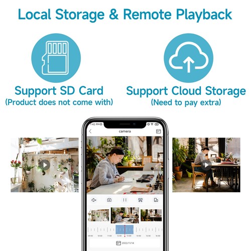 4PCS 4MP Solar Security Cameras Wireless Outdoor, 2.5K Pan/Tilt Rechargeable ... - Picture 7 of 7