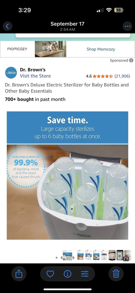 Esterilizador de biberones Dr. Browns AC045 Deluxe Foto 2 de 4