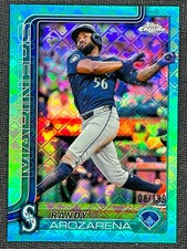 2025 Bowman Chrome Aqua MLB Logo #164 Randy Arozarena Mariners 108/199