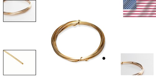 Luxury 14K Yellow Gold Filled Half Hard Round Wire - 5FT for Jewelry Design - Picture 2 of 7