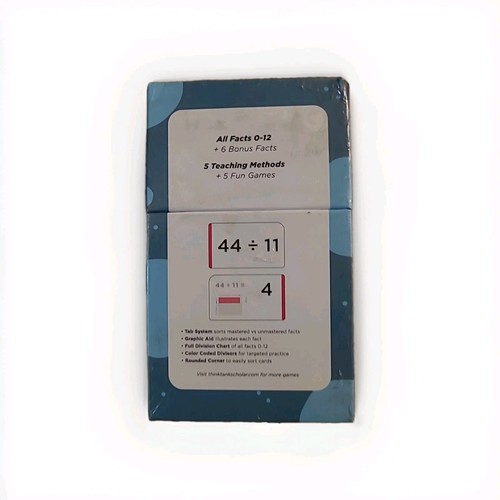 162 Division Flash Cards Think Tank Scholar All Facts 0-12 New Sealed - Picture 3 of 3
