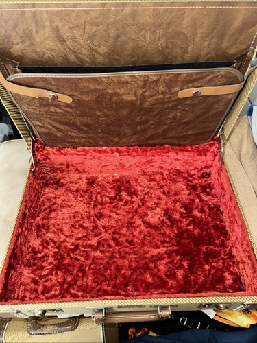 Vintage Tweed Fender USA Samt gefütterter Koffer Koffer 2er Set - Bild 9 von 18