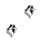  2 Stück Edelstahl-Kuchenringe mit Drücker, Mousseform, Herz, Stern,