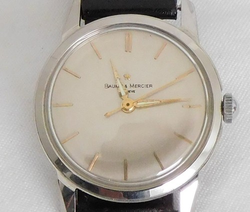 VINTAGE MEN'S BAUME & MERCIER STAINESS WATERPROOF WRISTWATCH # 301350 - Picture 6 of 11