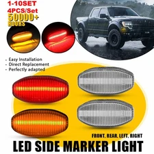 10Set LED Rear Front Side Marker Lights For 2010-14 Ford F-150 Raptor Clear Len