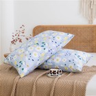 Super Soft Supportive Pillow Queen Size Set of 2, Printed Down Alternative Be...