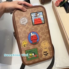 NWT COACH X PEANUTS Sullivan Pack in Signature Canvas with Patch CBI43 Bag