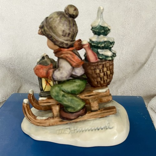 Hummel 1971 ragazzo slitta neve invernale "Ride Into Christmas" Gobel W Germania 396/I - Foto 9 di 14