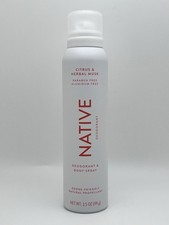 Native Citrus  Herbal Musk Deodorant  Body Spray 3.5 oz