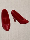 Barbie Vintage Red Pumps Closed Toe Shoes Heels
