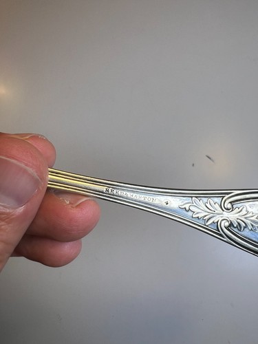 Antico coltello Reed & Barton briciola briciola scoop padella inciso Acanthus Nouveau - Foto 12 di 19