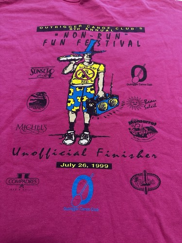RARE VTG 1999 Outrigger Canoe Club Non-Run Fun Run - Epic EUC Men’s XL - Picture 9 of 9