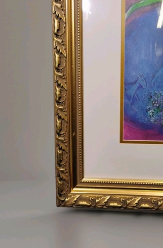 Marc Chagall Lithographie Daphnis & Chloe Custom LARSON-JUHL DOUBLE-MATTED FRAME - Bild 6 von 16