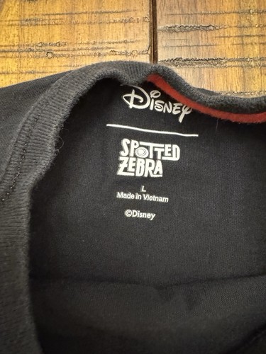 Disney Cars Lightning McQueen Spotted Zebra Kids Size L Long Sleeves Black - Picture 3 of 9