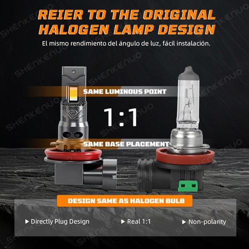 10000K LED Headlight Hi/Lo Light Bulbs For Chevy Silverado 1500 2500 2007-2015 - Picture 14 of 17