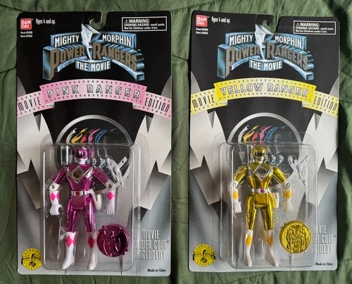 Mighty Morphin Power Rangers Movie Edition: Yellow & Pink Ranger; Vintage NIB