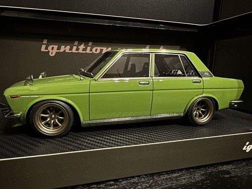 1/18 IG0615 Datsun Bluebird SSS 510 Green Ignition Model Diecast Car JDM Classic - Picture 4 of 10