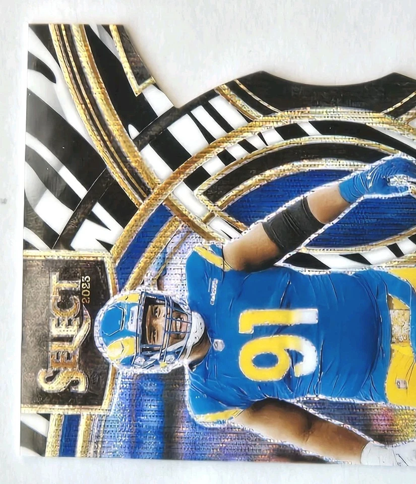 KOBE TURNER ZEBRA DIE-CUT PRIZM 2023 PANINI SELECT PREMIER LEVEL RAMS CASE HIT!! - Image 3 of 4