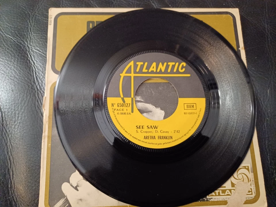 Aretha Franklin - See Saw French PS Soul Funk Formidable R&B  1968 - Photo 3/4