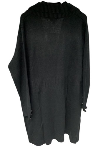 Antthony Women's Cardigan Sweater Knit Coat Black - Picture 2 of 2