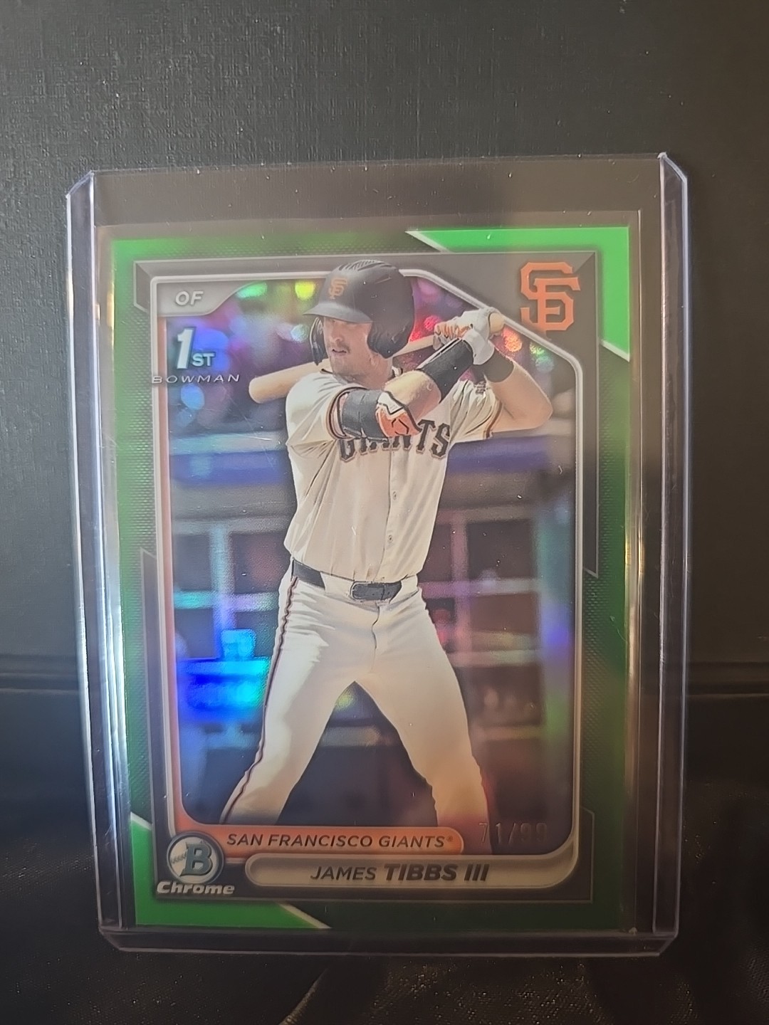 2024 Bowman Draft - Chrome James Tibbs III #BDC-40 Green Refractor /99 71/99 1ST