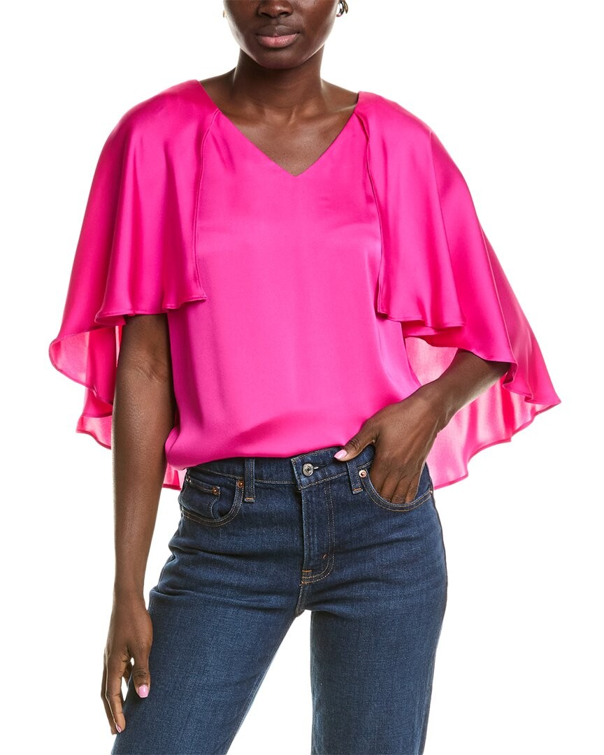 Женский атласный топ с накидкой на спине от Joseph Ribkoff