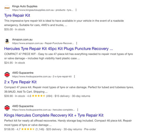Adventure Kings Tyre Repair Kit 47 Piece For Tubed and Tubeless Tyres 4WD 4X4 - Picture 10 of 10