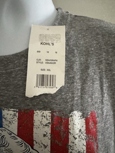 AMERICAN FLAG Patriotic USA Flag TEE Men's SIZE XXL NWT Anvil 4th of July - Picture 7 of 7