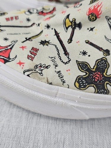 Vans x Stranger Things Custom Hellfire Club Slip On Shoe Men's 7.5 Women’s 9 - Picture 17 of 19