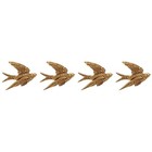  Set of 4 Swallow Decoration Metal Birds Outdoor Art Large Resin Home