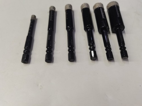 6x Diamant Bohrer Fliesenbohrer Ø6-16 mm Feinsteinzeug Set Trocken Schwarz DHL - Bild 17 von 17