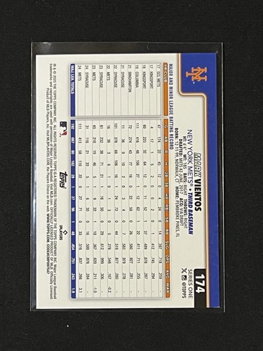 2025 Topps Series 1 MARK VIENTOS Rainbow Foil New York Mets #174 - Picture 2 of 2