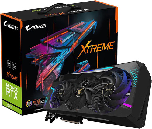 (Factory Refurbished) GIGABYTE RTX 3080 XTREME GV-N3080AORUS X-10GD Video Card - Picture 1 of 6