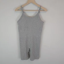 Alo Women's Seamless Ribbed Mellow Bodysuit in Athletic Heather Grey Size M