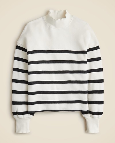 Sudadera J.Crew Heritage Terry cuello falso a rayas talla L NUEVA CON ETIQUETAS - Imagen 7 de 7