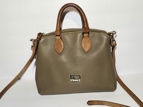 Dooney & Bourke Dillen Crossbody Satchel Tasche Handtasche Braun Pebbled Leder Vintage - Bild 3 von 24