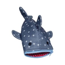 Cartoon Shark Pencil Case Zippered Pencil Pouches Portable Pen Organiser Bag