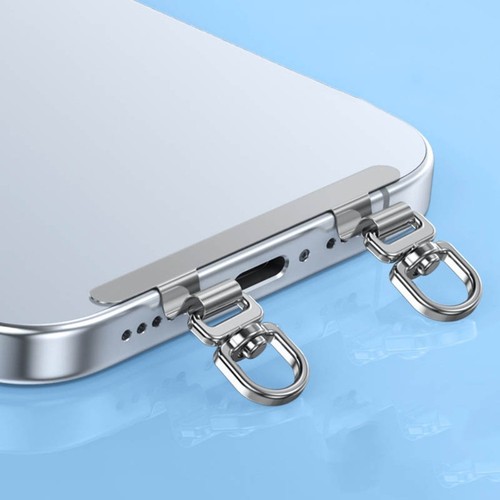 Metal Lanyards Card Ultra-thin Sling Rope Card Clip Snap Strap Mobile Phone - Photo 13 sur 15