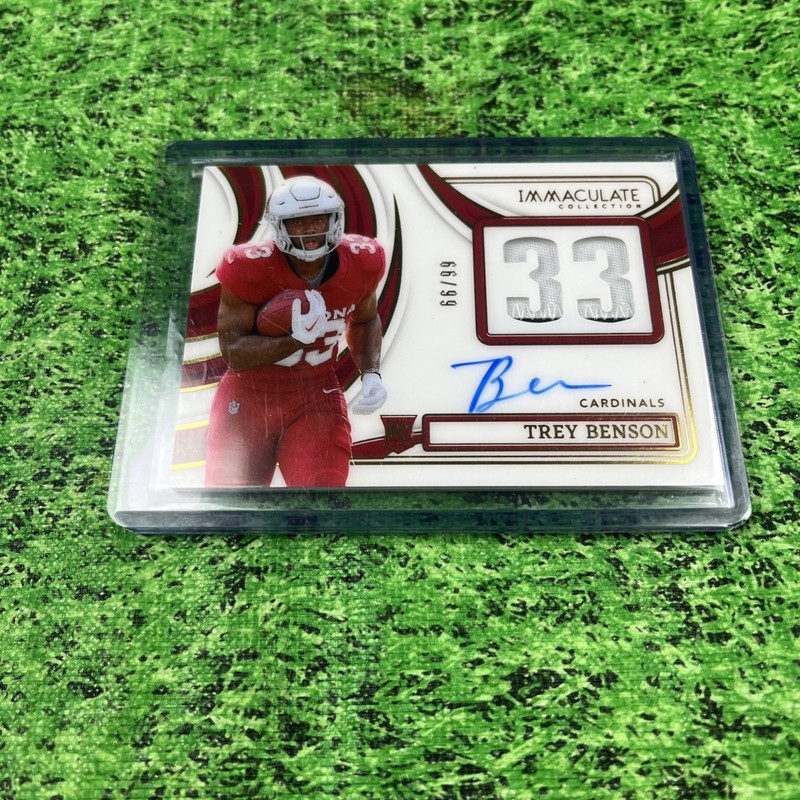 2024 Panini Immaculate Collection Trey Benson Rookie Numbers Patch Auto /99