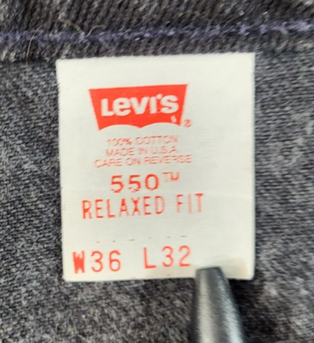 Vtg 90's Levi's 550 Relaxed Fit Denim Jean Men ACTUAL SZ 32x28 Hemmed Orange Tab - Picture 10 of 16