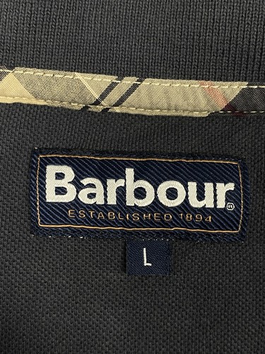 Barbour Nova Check Basic Polo Short Sleeve Shirt Men’s Size Large Gray - Picture 10 of 10