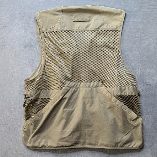 Cabelas Targetmaster Shooting Hunting Vest Mens 3XL Beige Mesh Zip LH Left Hand - Picture 6 of 11