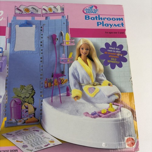 Vintage Barbie All Around Home Badezimmer Spielset Mattel 67555 Aufsatz 2001 - Bild 3 von 8