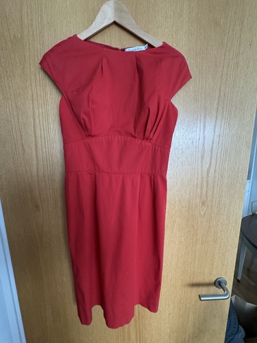 Christian Dior Women’s Dress Red Cotton Size 10GB FR 38 - Picture 4 of 12