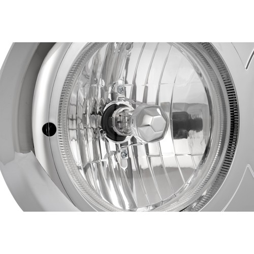 Pair Aluminum Clear Headlights w/ Bracket Kit For Peterbilt 379 / 389 LH & RH - Picture 12 of 15