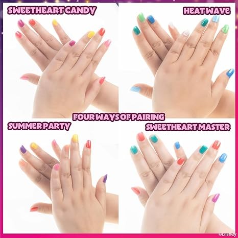 Juego de esmalte de uñas no tóxico a base de agua hazaña princesa Disney (18 piezas) - Imagen 2 de 5