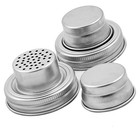 2pcs Stainless Steel Jar Lid Cocktail Shaker Cover Lids Leakproof Tin Lids Jar