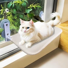 Cat Window Perch Seat Hammock, Foldable Hammock with 4 Strong Suction Cups, E...